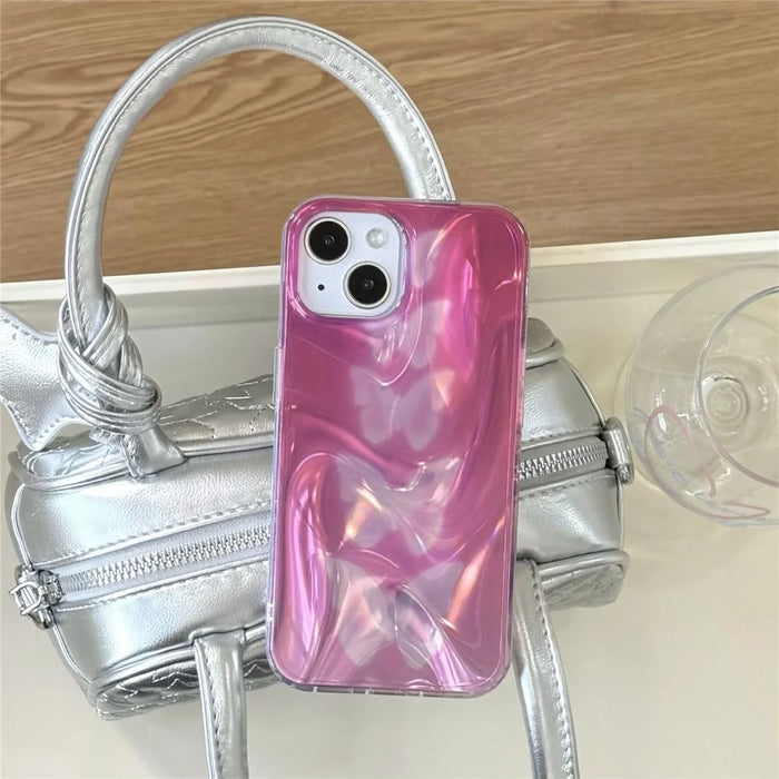 For iPhone 15 Case Gradient Butterflies Double-Sided IMD TPU Shockproof Phone Cover - 7