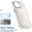 For iPhone 15 Case Compatible with MagSafe TPU + Acrylic Gradient Phone Cover with Kickstand - White - 5
