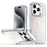 For iPhone 15 Pro Case Compatible with MagSafe TPU + Acrylic Gradient Phone Cover with Kickstand - White - 1