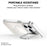 For iPhone 15 Pro Case Compatible with MagSafe TPU + Acrylic Gradient Phone Cover with Kickstand - White - 2