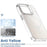 For iPhone 15 Pro Case Compatible with MagSafe TPU + Acrylic Gradient Phone Cover with Kickstand - White - 5