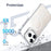 For iPhone 15 Pro Case Compatible with MagSafe TPU + Acrylic Gradient Phone Cover with Kickstand - White - 7