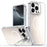 For iPhone 16 Pro Max Case Compatible with MagSafe TPU + Acrylic Phone Cover with Lens Frame Kickstand - White - 1