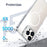 For iPhone 16 Pro Max Case Compatible with MagSafe TPU + Acrylic Phone Cover with Lens Frame Kickstand - White - 4