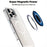 For iPhone 16 Pro Max Case Compatible with MagSafe TPU + Acrylic Phone Cover with Lens Frame Kickstand - White - 7