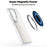 For Samsung Galaxy S25 Magnetic Case TPU + Acrylic Gradient Phone Cover with Kickstand - White - 3