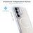 For Samsung Galaxy S25 Magnetic Case TPU + Acrylic Gradient Phone Cover with Kickstand - White - 4