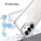 For Samsung Galaxy S25 Magnetic Case TPU + Acrylic Gradient Phone Cover with Kickstand - White - 6