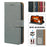 For OnePlus 13T 5G Case RFID Blocking Wallet Litchi Texture Leather Phone Cover Magnetic Clasp - Grey - 5