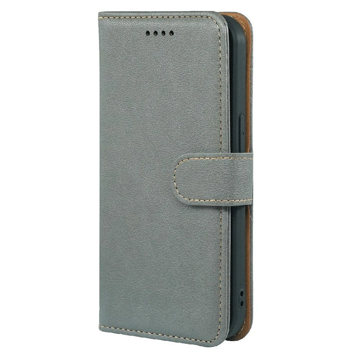 For OnePlus 13T 5G Case RFID Blocking Wallet Litchi Texture Leather Phone Cover Magnetic Clasp - Grey - 6