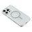 For iPhone 16 Pro Case Compatible with MagSafe Luggage Texture IMD TPU Phone Back Cover - Silver - 4