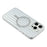 For iPhone 16 Pro Case Compatible with MagSafe Luggage Texture IMD TPU Phone Back Cover - Silver - 5