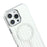 For iPhone 16 Pro Case Compatible with MagSafe Luggage Texture IMD TPU Phone Back Cover - Silver - 6