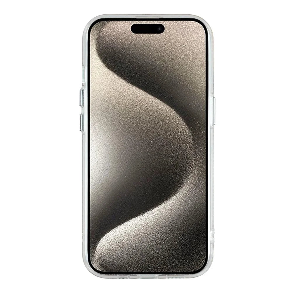 For iPhone 15 Case Compatible with MagSafe Luggage Texture IMD TPU Phone Back Cover - Gold - 2