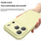 For iPhone 17 Pro Case Precision Fit PC + Liquid Silicone Protective Phone Cover with Microfiber Lining - Cream Yellow - 3