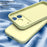 For iPhone 17 Pro Case Precision Fit PC + Liquid Silicone Protective Phone Cover with Microfiber Lining - Cream Yellow - 4