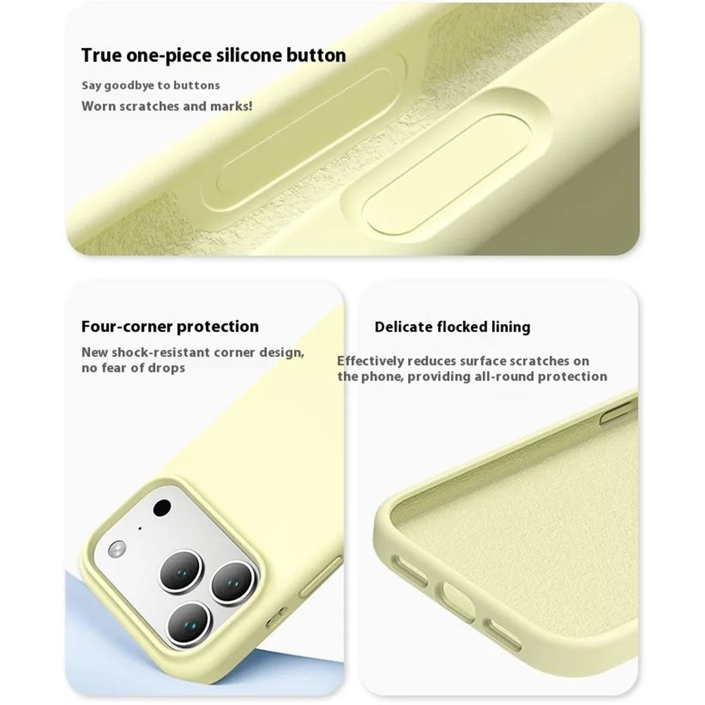 For iPhone 18 Pro Max / 17 Pro Max Case PC + Liquid Silicone Anti-Scratch Lining Phone Cover - Baby Blue - 4