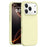 For iPhone 18 Pro / 17 Pro Case PC + Liquid Silicone Anti-Scratch Lining Phone Cover - Cream Yellow - 1