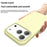 For iPhone 18 Pro / 17 Pro Case PC + Liquid Silicone Anti-Scratch Lining Phone Cover - Cream Yellow - 3