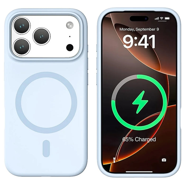For iPhone 18 Pro Max / 17 Pro Max Case Compatible with MagSafe PC + Liquid Silicone Phone Cover - Baby Blue - 2