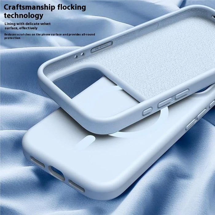 For iPhone 18 Pro Max / 17 Pro Max Case Compatible with MagSafe PC + Liquid Silicone Phone Cover - Baby Blue - 4
