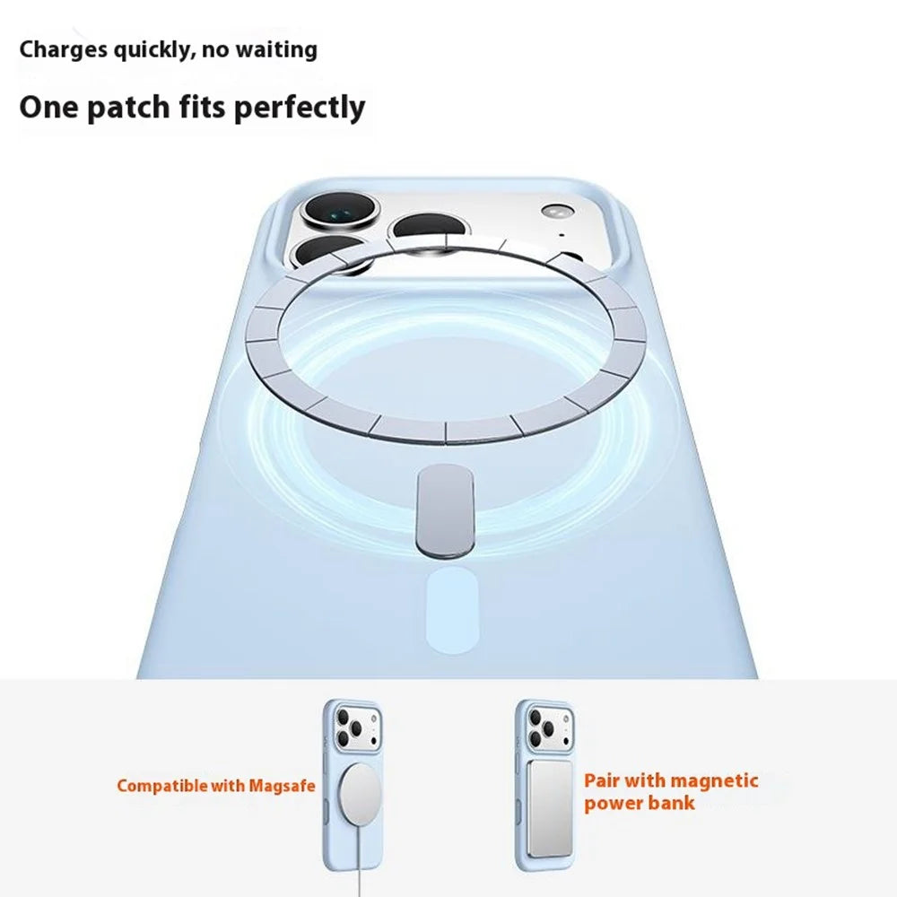 For iPhone 18 Pro / 17 Pro Case Compatible with MagSafe PC + Liquid Silicone Phone Cover - Cream Yellow - 2
