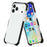 For iPhone 17 Pro Max Case Four Corners Anti Drop Clear TPU + TPE + PC Phone Cover - Transparent Black - 1