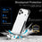 For iPhone 17 Pro Max Case Four Corners Anti Drop Clear TPU + TPE + PC Phone Cover - Transparent Black - 3