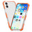 For iPhone 17 Case Four Corners Anti Drop Clear TPU + TPE + PC Phone Cover - Transparent Orange - 1