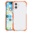 For iPhone 17 Case Four Corners Anti Drop Clear TPU + TPE + PC Phone Cover - Transparent Orange - 3