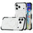 For iPhone 17 Pro Case Compatible with MagSafe Reinforced Corners TPU + Acrylic + TPE Phone Cover - Clear + Black - 3
