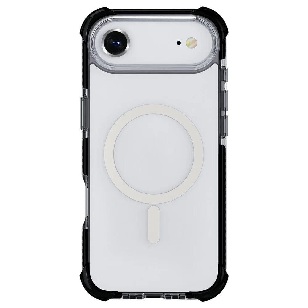 For iPhone Air Case Compatible with MagSafe Reinforced Corners TPU + Acrylic + TPE Phone Cover - Black - 5