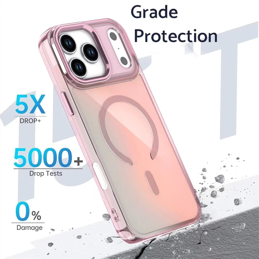 For iPhone 18 Pro / 17  Pro Case Compatible with MagSafe Color Changing TPU Phone Back Cover - Black - 4
