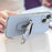 For iPhone 14 Case Electroplating Soft TPU Phone Cover Astronaut Hidden Kickstand - Blue - 3