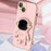 For iPhone 14 Case Electroplating Soft TPU Phone Cover Astronaut Hidden Kickstand - Blue - 5