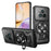 For Realme 14 Pro+ 5G Magnetic Case Rotating Kickstand TPU + PC Phone Cover - Black - 1