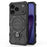 For iPhone 18 Pro / 17 Pro Magnetic Case Rotating Metal Kickstand Shockproof PC + TPU Phone Back Cover - Black - 2