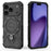 For iPhone 18 Pro Max / 17 Pro Max Magnetic Case Rotating Metal Kickstand Shockproof PC + TPU Phone Back Cover - Black - 4