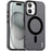 IMAK For iPhone 17 Case Compatible with MagSafe Candy Color Anti Drop TPU + PET Back Cover - Black - 1