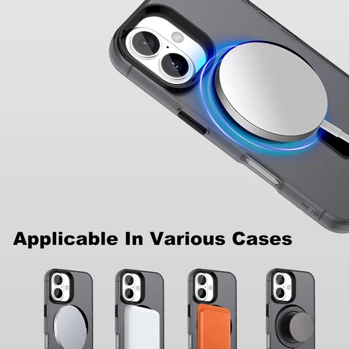 IMAK For iPhone 17 Case Compatible with MagSafe Candy Color Anti Drop TPU + PET Back Cover - Black - 5