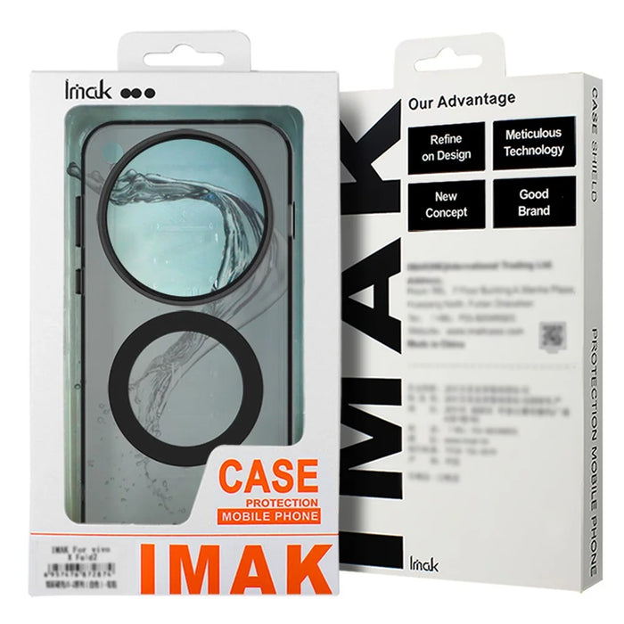 IMAK For iPhone 17 Case Compatible with MagSafe Candy Color Anti Drop TPU + PET Back Cover - Black - 6