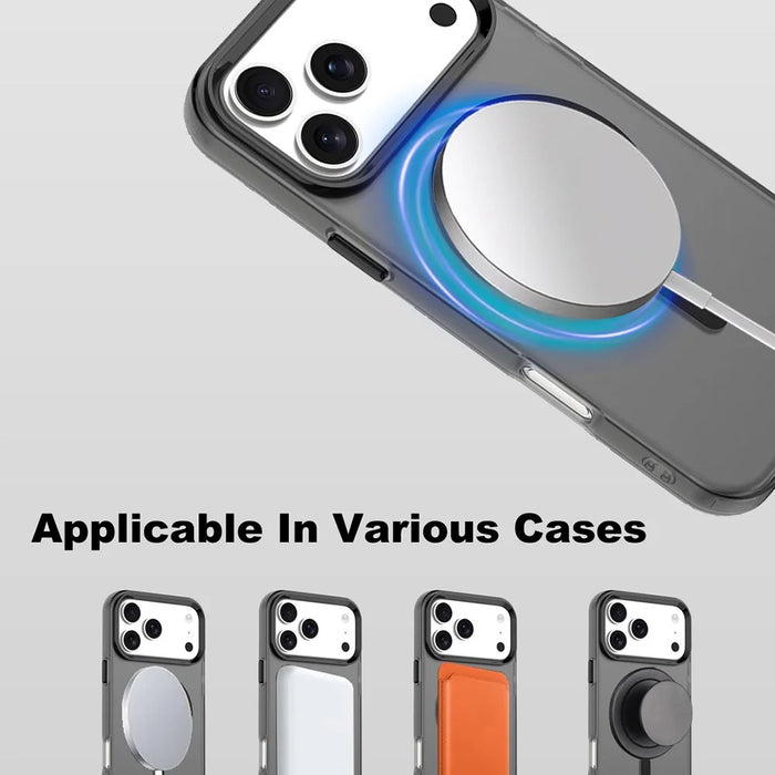 IMAK For iPhone 17 Pro Case Compatible with MagSafe Candy Color Anti Drop TPU + PET Back Cover - Black - 5