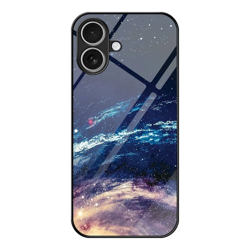 For iPhone 17 Case Tempered Glass + PC + TPU Phone Protector Pattern Printing - The Milky Way - 1