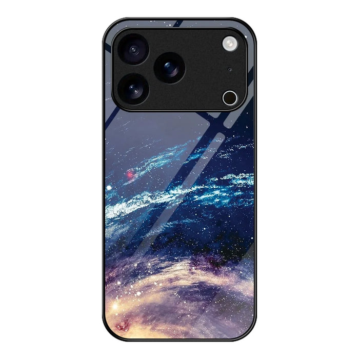 For iPhone 17 Pro Case Tempered Glass + PC + TPU Phone Protector Pattern Printing - The Milky Way - 1