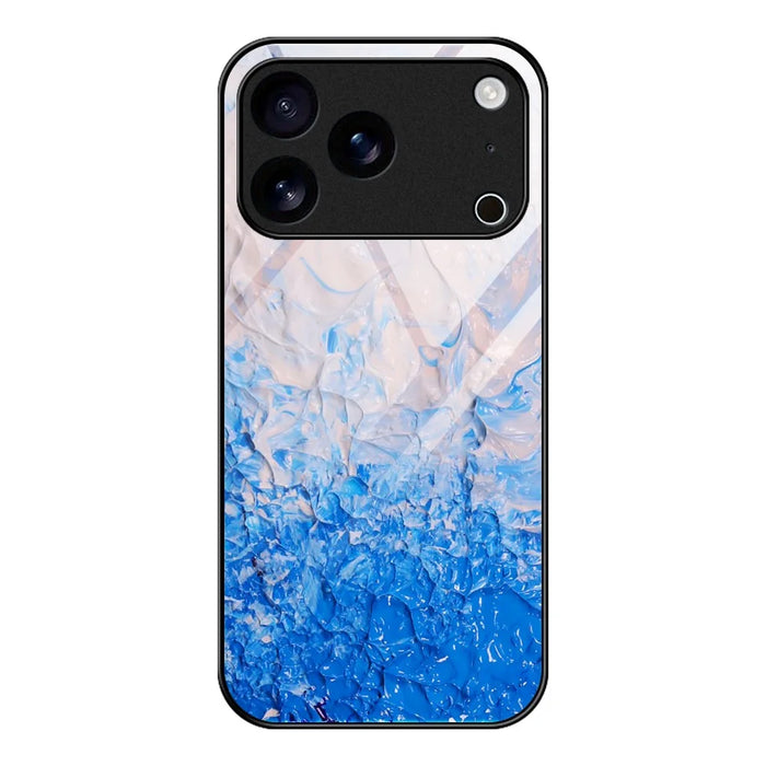 For iPhone 17 Pro Max Case Marble Pattern Tempered Glass + PC + TPU Phone Cover - DL07 - 1