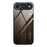For iPhone Air Case TPU + Tempered Glass Back Phone Cover Wood Texture - Black - 1