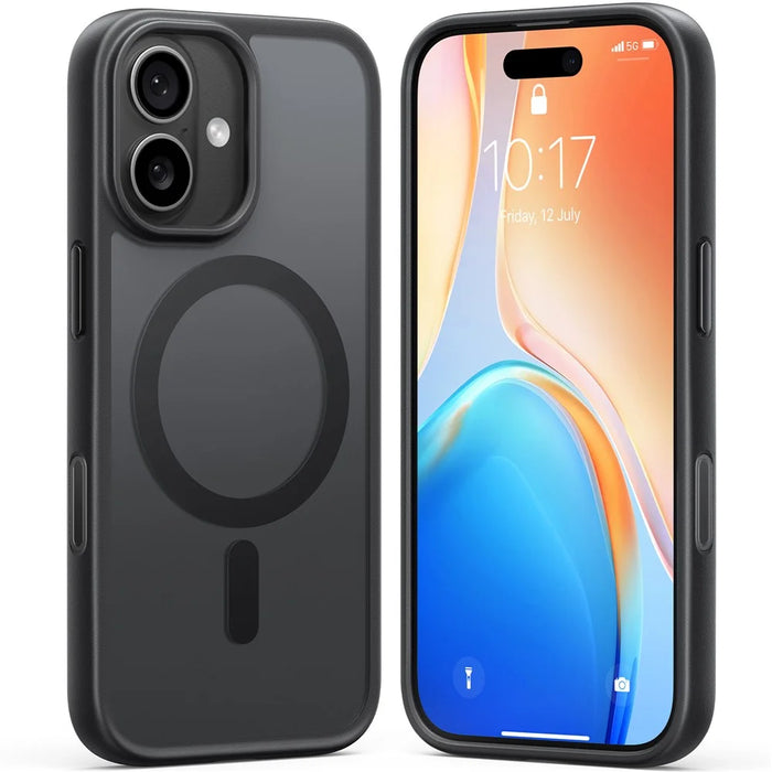 TORRAS Guardian-Mag Series For iPhone 17 Case Magnetic Matte PC + TPU Phone Cover - Black - 1