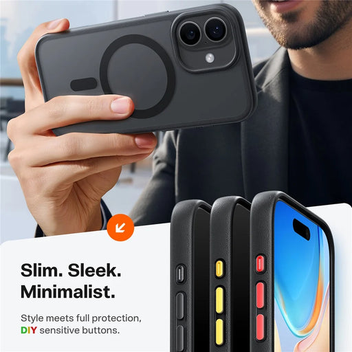 TORRAS Guardian-Mag Series For iPhone 17 Case Magnetic Matte PC + TPU Phone Cover - Black - 2