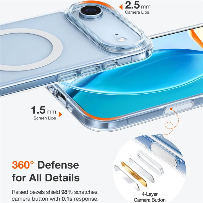 TORRAS Guardian-Mag Series For iPhone Air Case Magnetic Matte PC + TPU Phone Cover - Transparent - 5