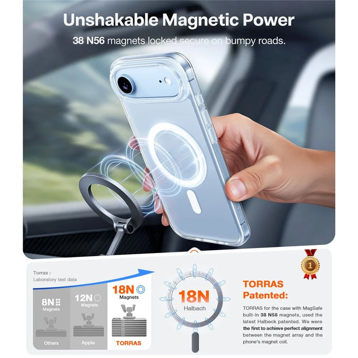 TORRAS Guardian-Mag Series For iPhone Air Case Magnetic Matte PC + TPU Phone Cover - Transparent - 7